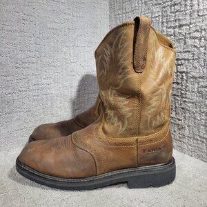 Ariat Brown Leather Western Work Boots